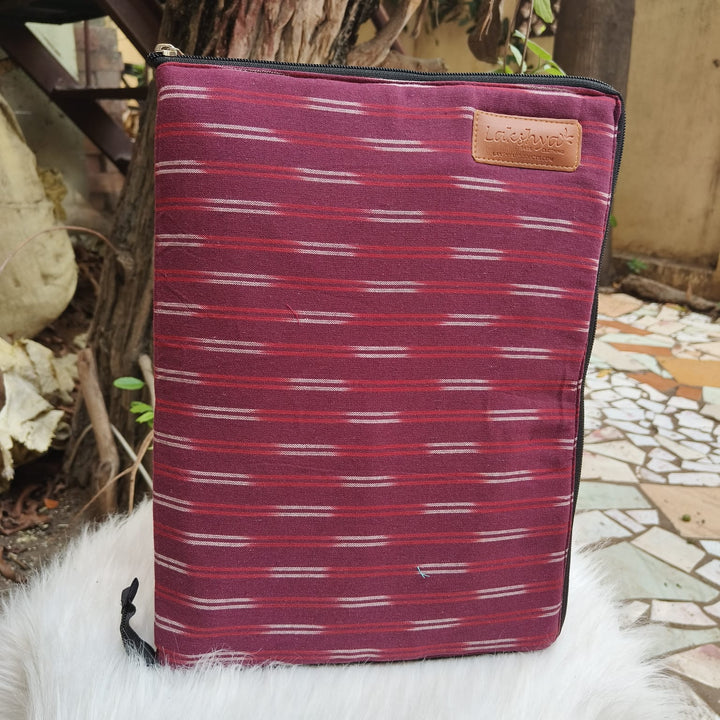 Lap and Doc Station Maroon Ikat two lines