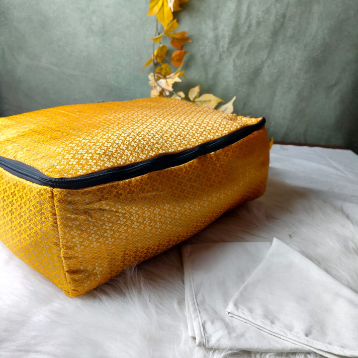 Saree Storage Bags Turmeric Yellow Weaves