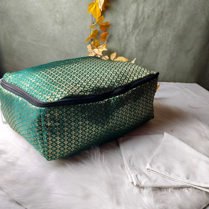 Saree Storage Bags Green Leaf Weaves