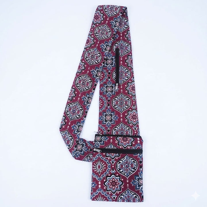 Pilgrim Bag -  Maroon Kolam print
