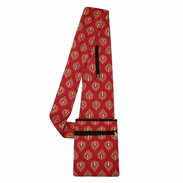 Pilgrim Bag -  Red With tradition temple print