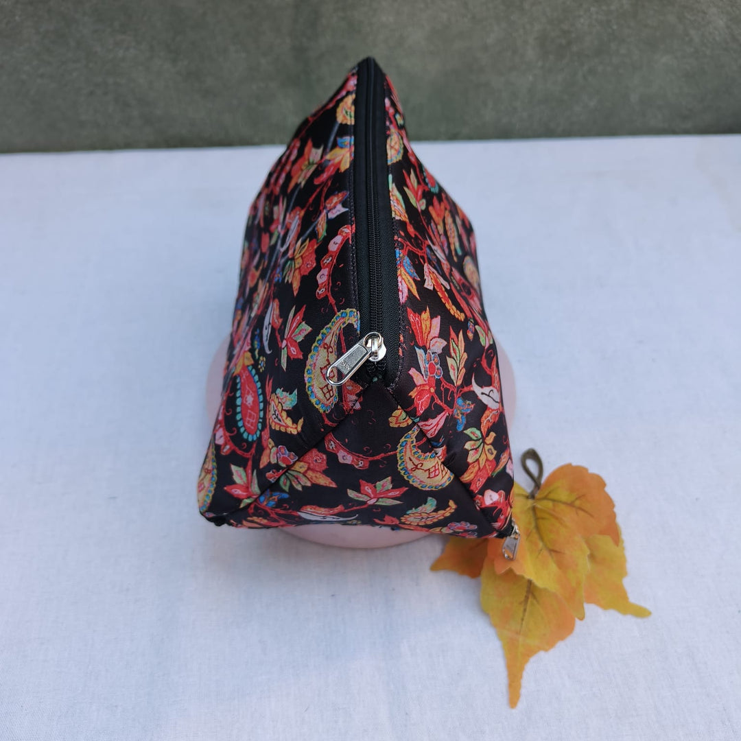 3 Way Zip Vanity Black Floral