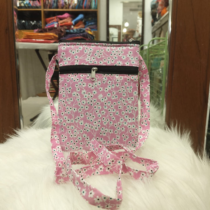 Daily Sling light Pink With White Flower Design