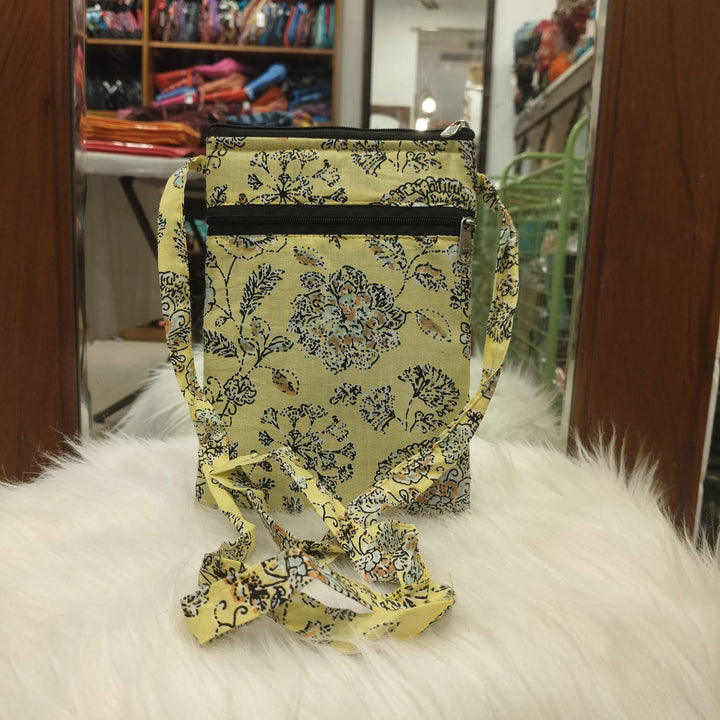 Daily Sling yellow with black flower  Design