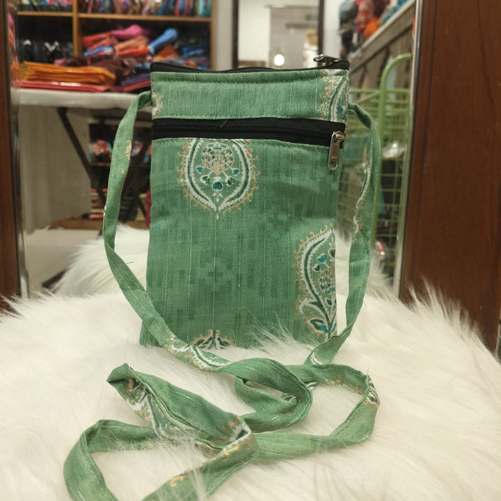Daily Sling green With  Big Leaf Design