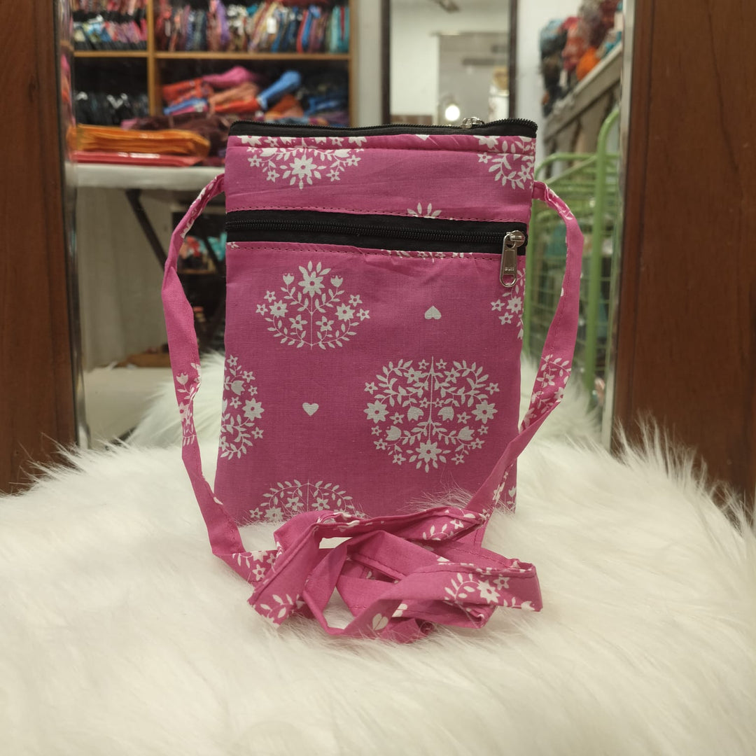 Daily Sling Pink With White Flower Print