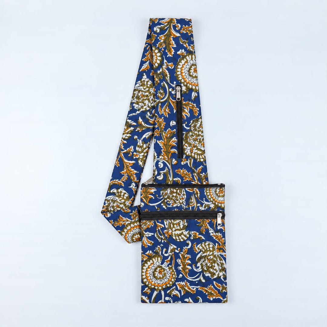 Pilgrim Bag -  Blue kalamkari Block