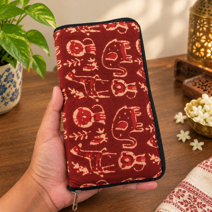 Harmonium Purse -Brown Animal Print