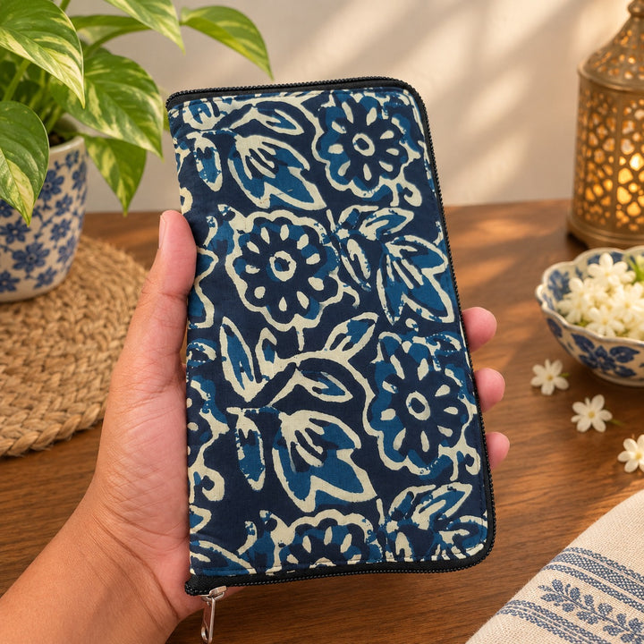 Harmonium Purse - Blue Climber Batik