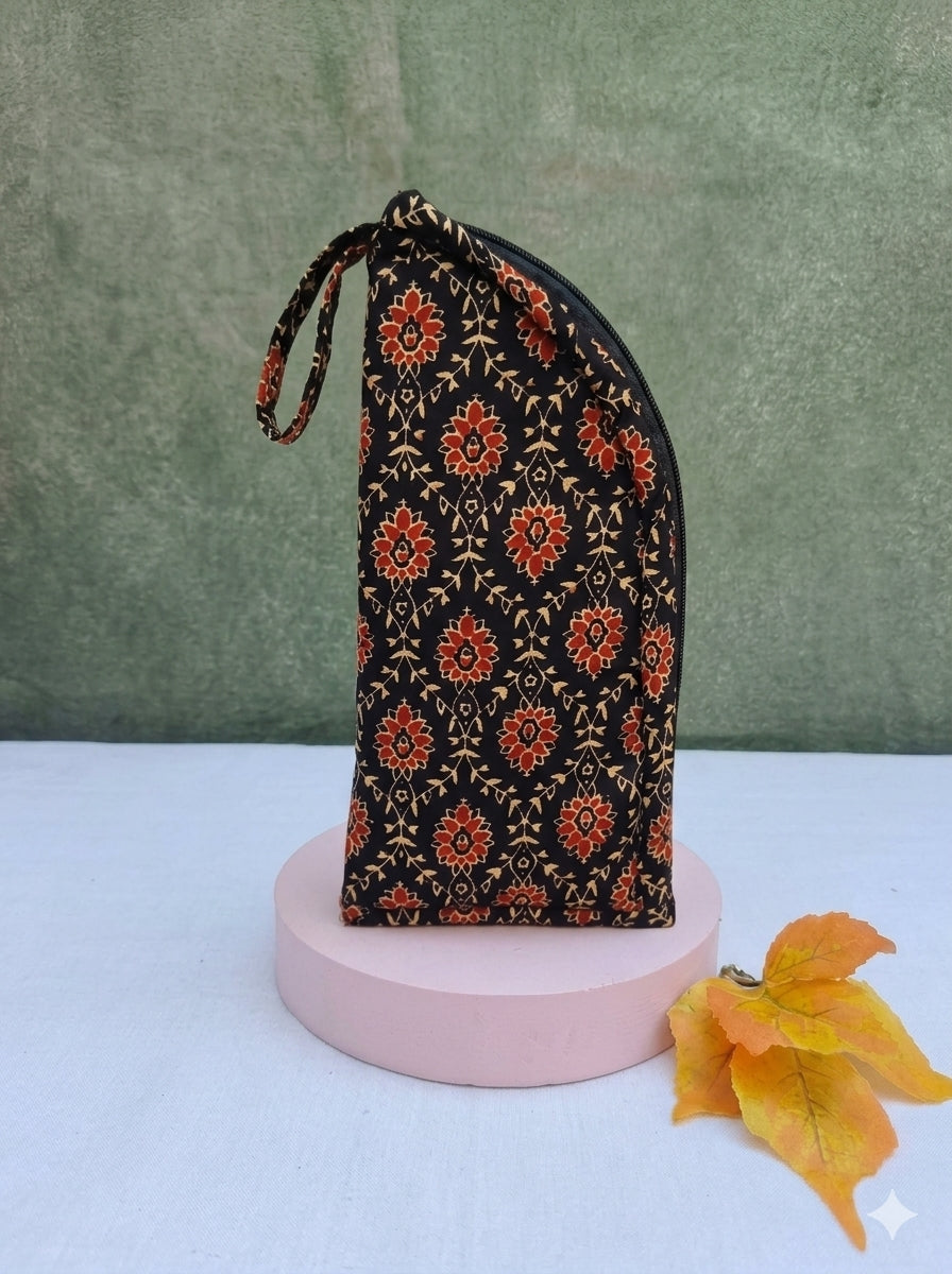 Phone Holder - Traditional Brown Kalamkari Print