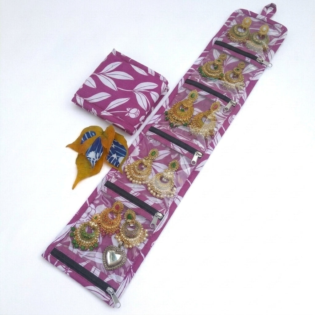 Jewel Pouch - pink floral