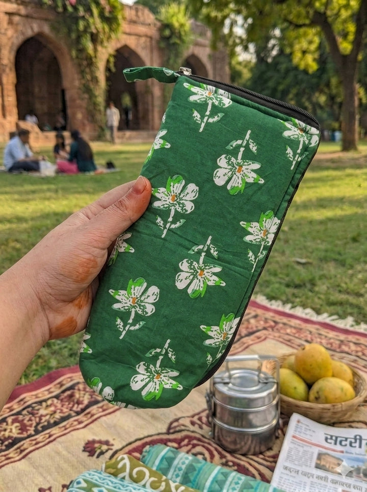 Travel Meal Kit - Heritage Green Floral Motif