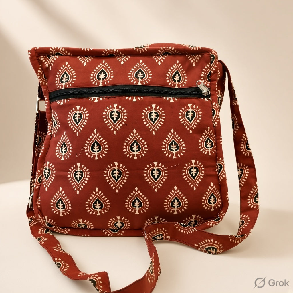 Xtra Sling bag Rust Jaipuri