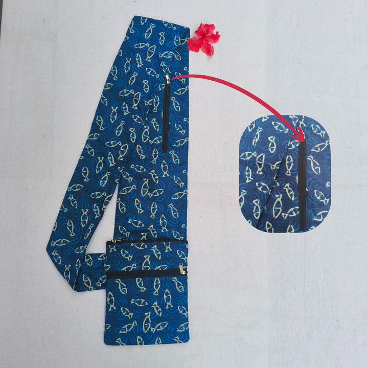 Pilgrim Bag - Fish Jaipur Print Blue